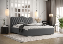 ŁÓŻKO TAPICEROWANE HISSONY Z POJEMNIKIEM NA POŚCIEL